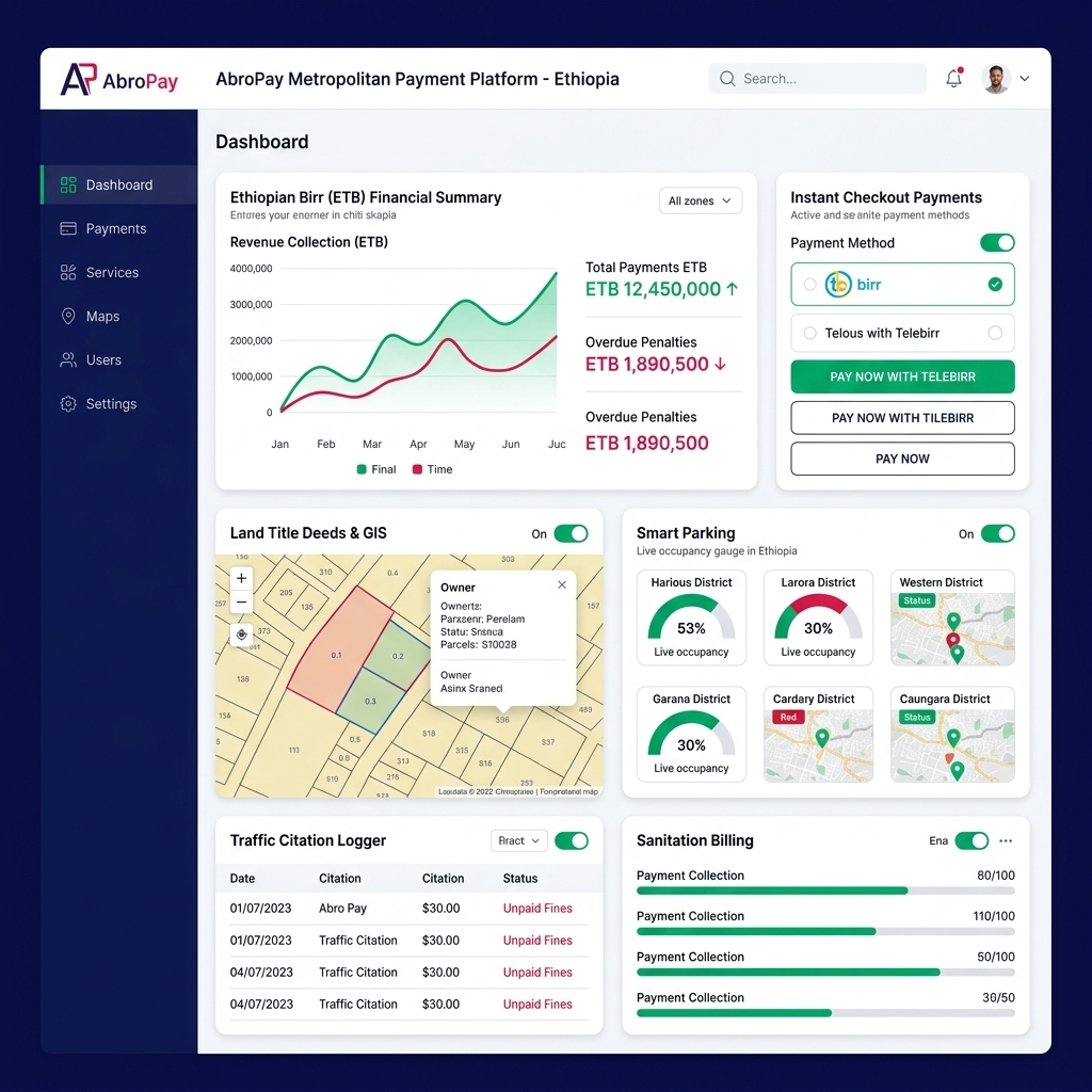 AbroPay Metropolitan Platform Mockup